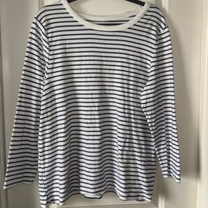 Old Navy Navy and White Striped Top